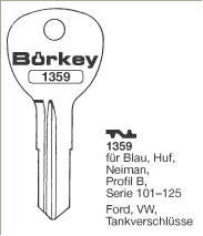 Afbeelding van Borkey 1359 Cilindersleutel voor FIESTA, PR. B
