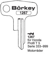 Afbeelding van Borkey 1267 Cilindersleutel voor HONDA