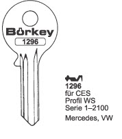 Afbeelding van Borkey 1296 Cilindersleutel voor CES/SERIE WS