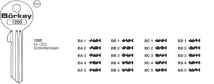 Afbeelding van Borkey 1200 BD3 Cilindersleutel voor CES VAS, MS