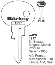 Afbeelding van Borkey 1217 Cilindersleutel voor MAGN.MARELLI