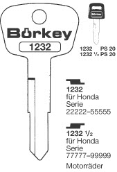 Afbeelding van Borkey 1232½ Cilindersleutel voor HONDA