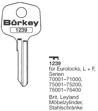 Afbeelding van Borkey 1239 Cilindersleutel voor L + F