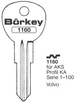 Afbeelding van Borkey 1160 Cilindersleutel voor ASSA KA