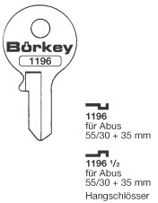 Afbeelding van Borkey 1196 Cilindersleutel voor ABUS HANGSCH
