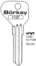 Afbeelding van Borkey 1137 Cilindersleutel voor FAB SKODA