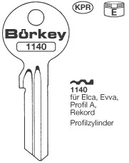 Afbeelding van Borkey 1140 Cilindersleutel voor EVVA A