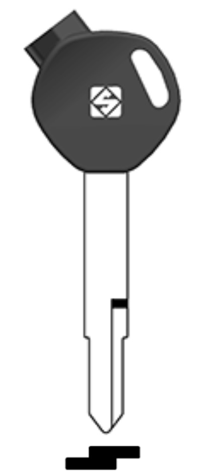 Afbeelding van Silca Scootersleutel plastic kop brass HON87MP