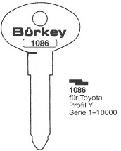 Afbeelding van Borkey 1086 Cilindersleutel voor TOYOTA