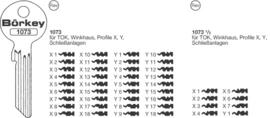 Afbeelding van Borkey 1073½ X02 Cilindersleutel voor TOK VSA X2 MS