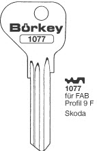 Afbeelding van Borkey 1077 Cilindersleutel voor FAB 9 F