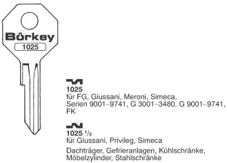 Afbeelding van Borkey 1025 Cilindersleutel voor SIMECA
