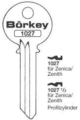 Afbeelding van Borkey 1027 Cilindersleutel voor ZENITH