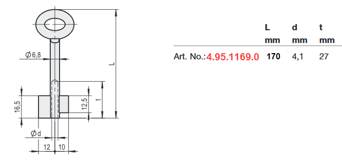 Afbeelding van STUV dubbelbaardsleutel 4-95 1169 0 (170mm)