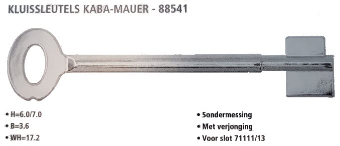 Afbeelding van MAUER dubbelbaardsleutel 0788541-0001 L=120mm